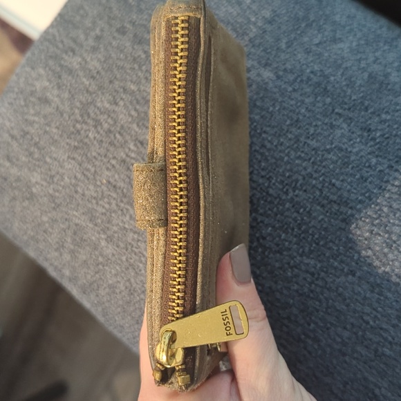 Fossil Fold Wallet in Metallic Light Gold/Tan - Picture 4 of 11